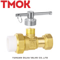 brass used in water meter lockable chrome plated ball valve